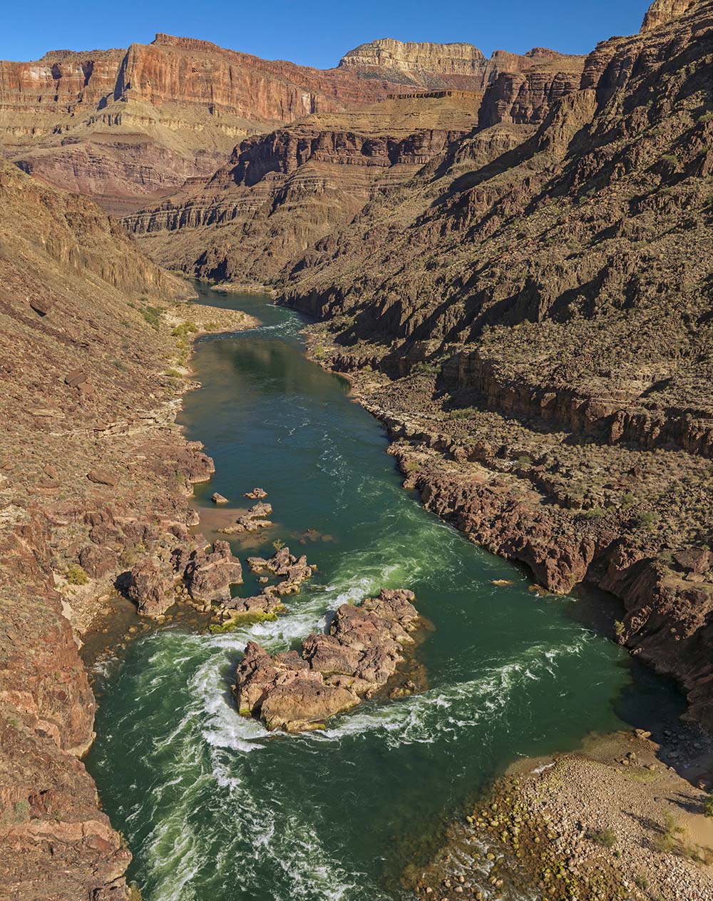 Aerial view of Bedrock Rapid